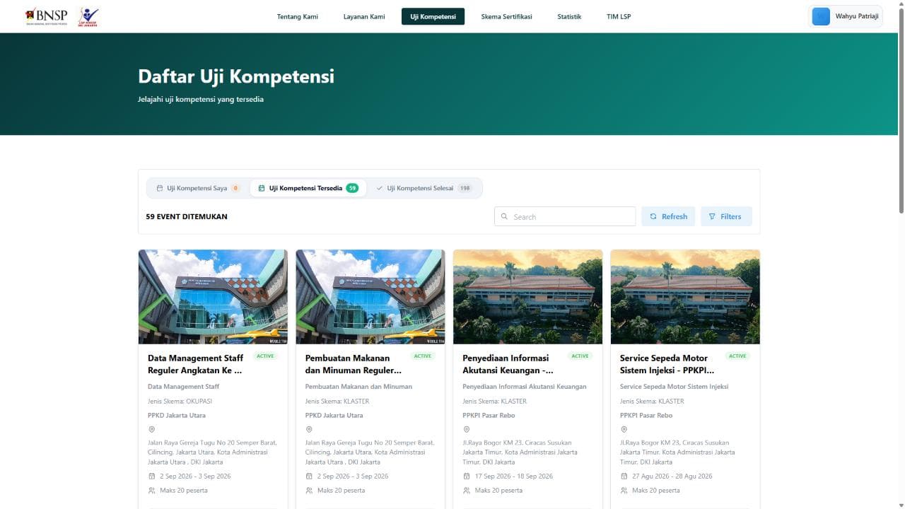 LSP Naker Jakarta Portal preview 2